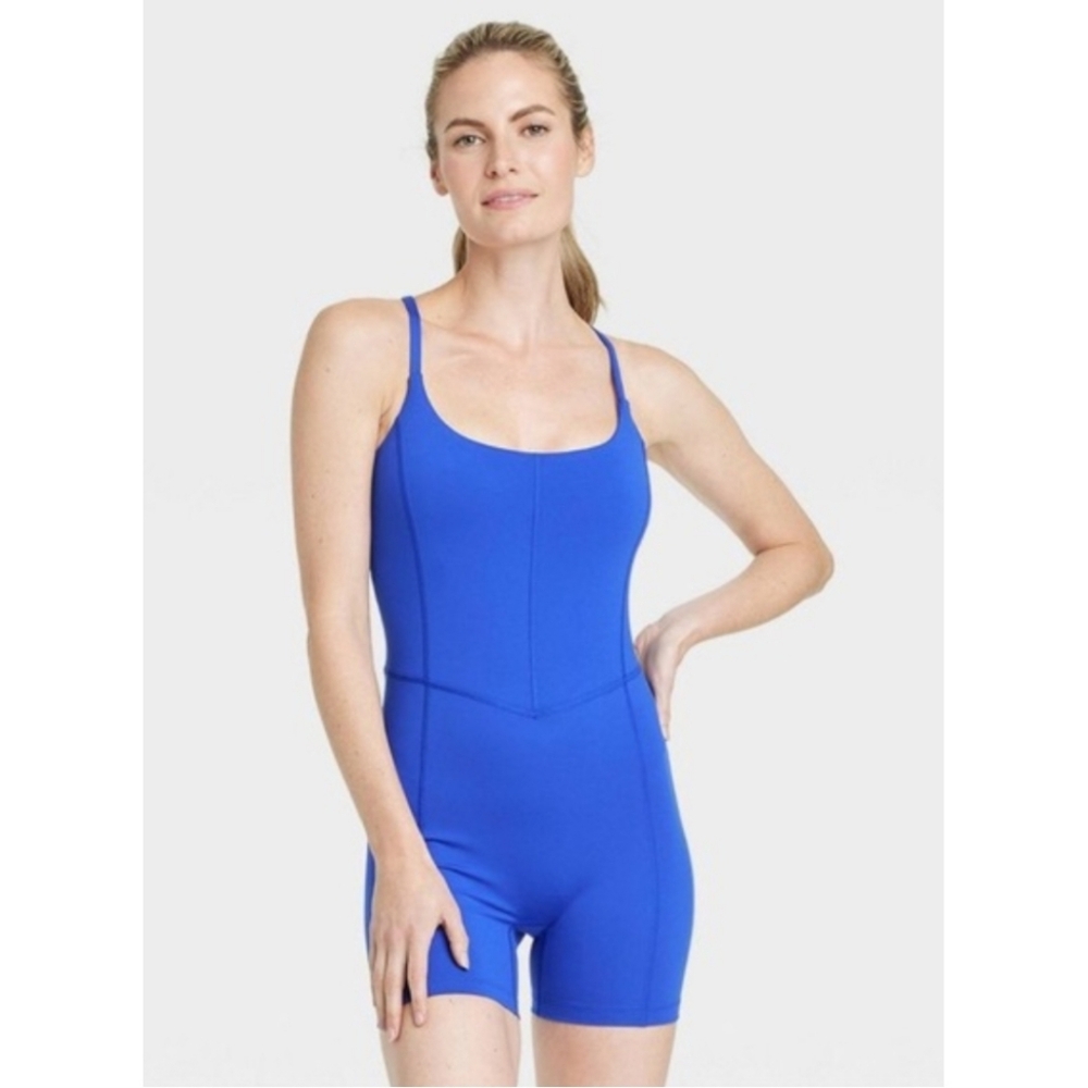 NWT All In Motion Cobalt Blue One Piece Strappy Active Romper Size XL